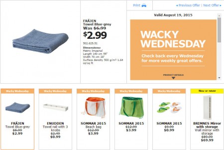 IKEA - Vancouver Wacky Wednesday Deal of the Day (Aug 19)