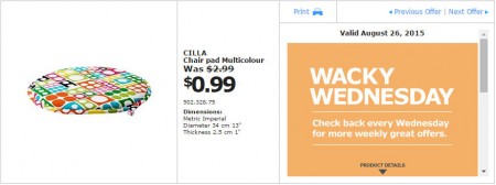 IKEA - Vancouver Wacky Wednesday Deal of the Day (Aug 26) B