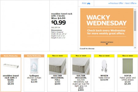 IKEA - Vancouver Wacky Wednesday Deal of the Day (Sept 2)