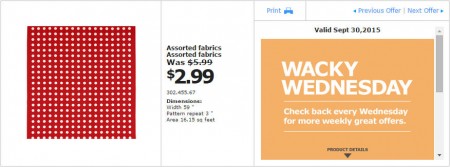 IKEA - Vancouver Wacky Wednesday Deal of the Day (Sept 30) A