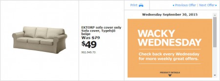IKEA - Vancouver Wacky Wednesday Deal of the Day (Sept 30) C
