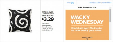 IKEA - Vancouver Wacky Wednesday Deal of the Day (Nov 18) A