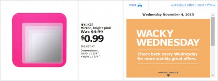 IKEA - Vancouver Wacky Wednesday Deal of the Day (Nov 4) C
