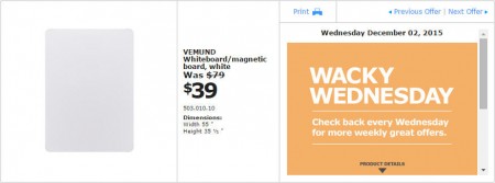 IKEA - Vancouver Wacky Wednesday Deal of the Day (Dec 2) A