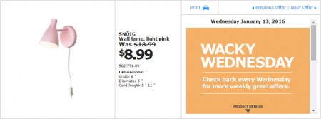 IKEA - Vancouver Wacky Wednesday Deal of the Day (Jan 13) B