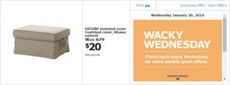 IKEA - Vancouver Wacky Wednesday Deal of the Day (Jan 20) B