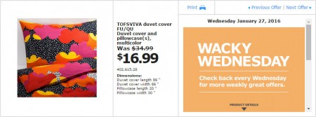 IKEA - Vancouver Wacky Wednesday Deal of the Day (Jan 27) B