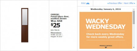 IKEA - Vancouver Wacky Wednesday Deal of the Day (Jan 6) B