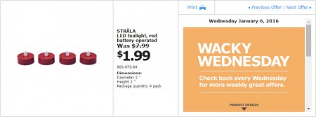 IKEA - Vancouver Wacky Wednesday Deal of the Day (Jan 6) C