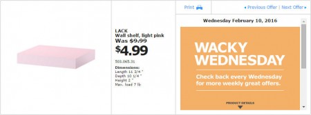 IKEA - Vancouver Wacky Wednesday Deal of the Day (Feb 10) A