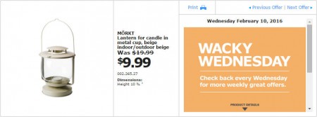IKEA - Vancouver Wacky Wednesday Deal of the Day (Feb 10) B