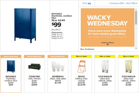 IKEA - Vancouver Wacky Wednesday Deal of the Day (Feb 24)