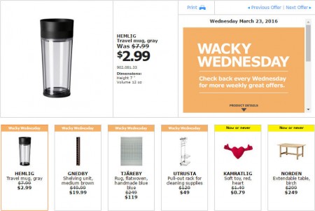 IKEA - Vancouver Wacky Wednesday Deal of the Day (Mar 23)