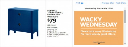 IKEA - Vancouver Wacky Wednesday Deal of the Day (Mar 9)