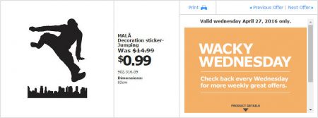 IKEA - Calgary Wacky Wednesday Deal of the Day (Apr 27) B