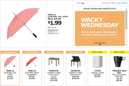 IKEA - Vancouver Wacky Wednesday Deal of the Day (Apr 20)