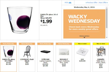 IKEA - Vancouver Wacky Wednesday Deal of the Day (May 4)