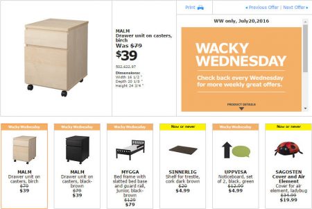 IKEA - Vancouver Wacky Wednesday Deal of the Day (July 20)