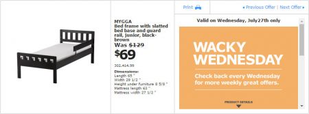 IKEA - Vancouver Wacky Wednesday Deal of the Day (July 27) A