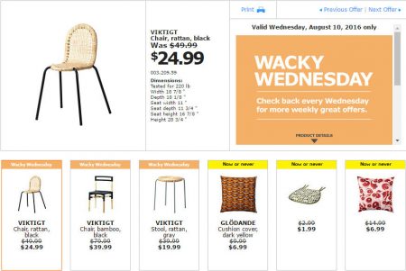 IKEA - Vancouver Wacky Wednesday Deal of the Day (Aug 10)