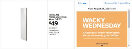 IKEA - Vancouver Wacky Wednesday Deal of the Day (Aug 24)