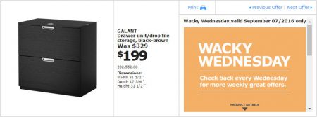 IKEA - Vancouver Wacky Wednesday Deal of the Day (Sept 7)